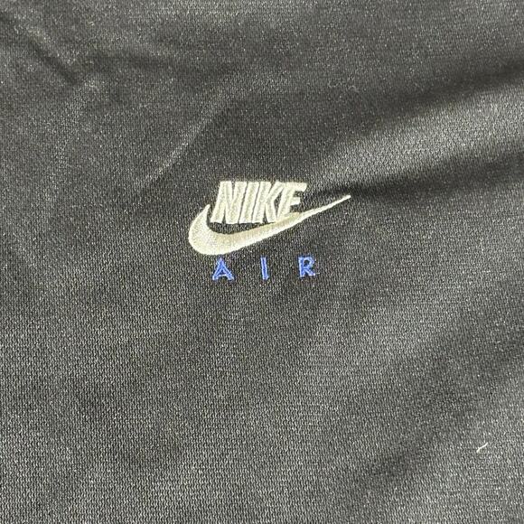 VTG Nike Air Soccer Short Sleeve Jersey Shirt Warm Up Size XL Black Striped Logo - Picture 3 of 4